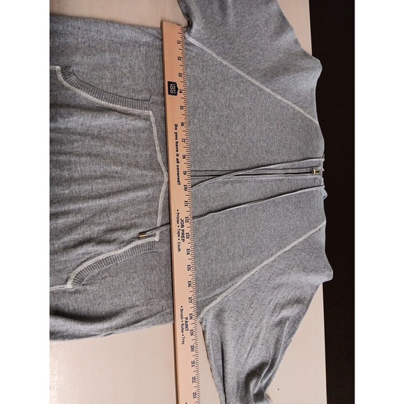 Haute Hippie Nude Women Gray Casual Hooded Sweater Dress S Silk/Cashmere Blend - Picture 7 of 8